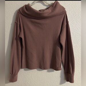 Free People We The Free Pullover Waffle Knit Top XS